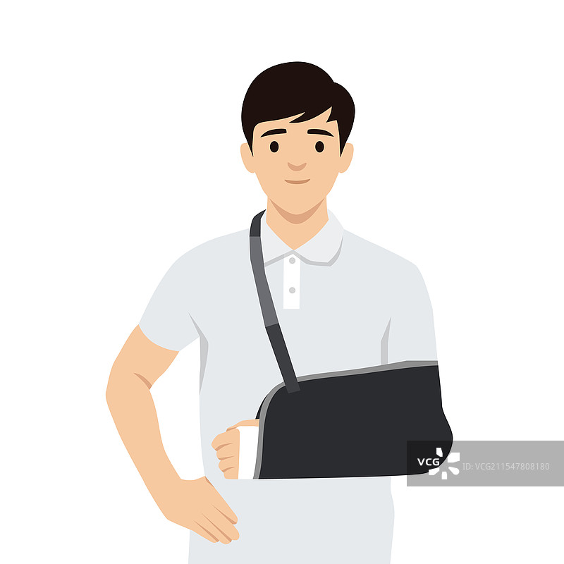 年轻男子手腕骨折图片素材