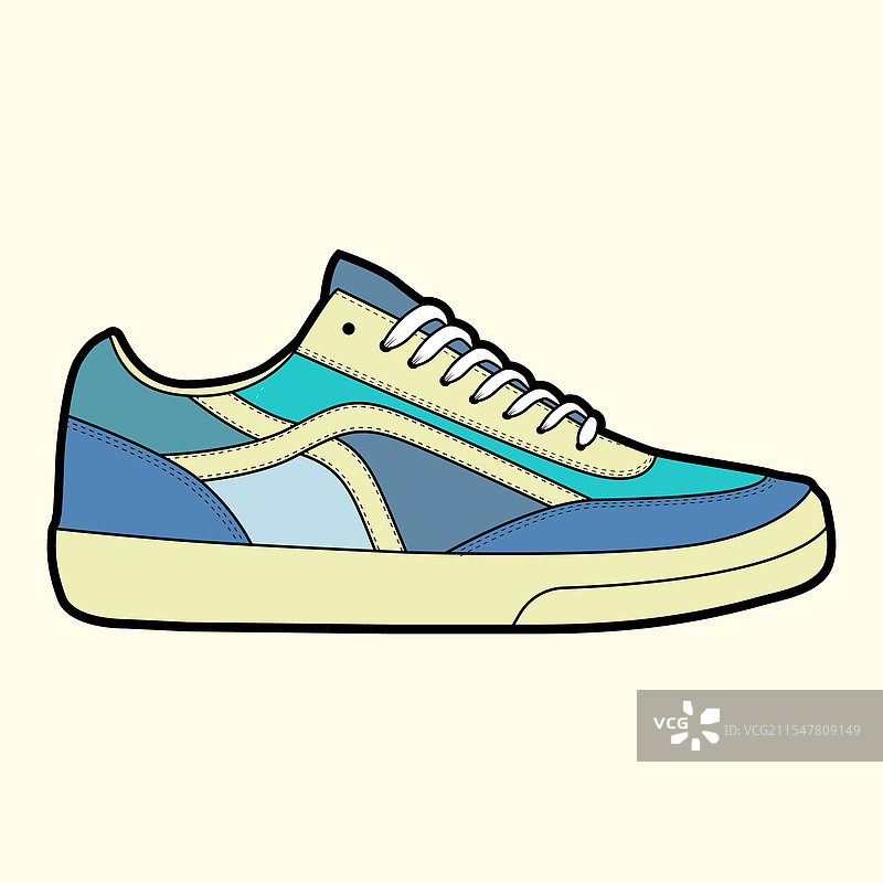 运动鞋轮廓图，采用素描风格绘制图片素材