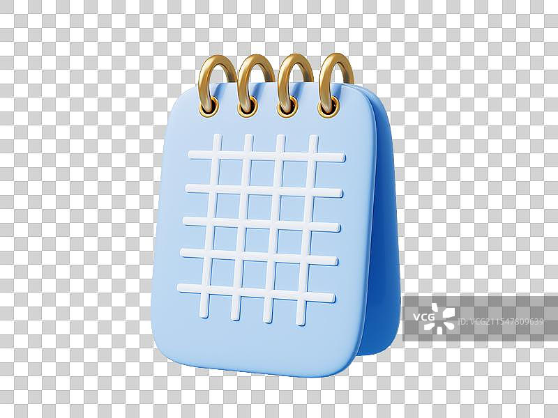 卡通风格台历三维渲染图片素材