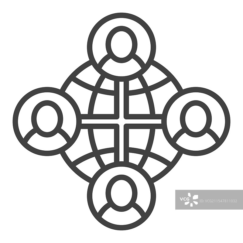 地球多极化的人物轮廓图标图片素材