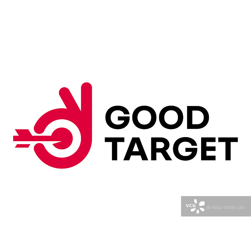 好的目标扁平极简风格的标志设计图片素材
