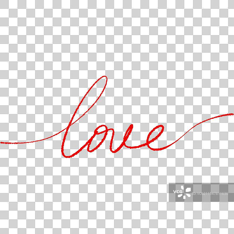 英文love手写情人节图片素材