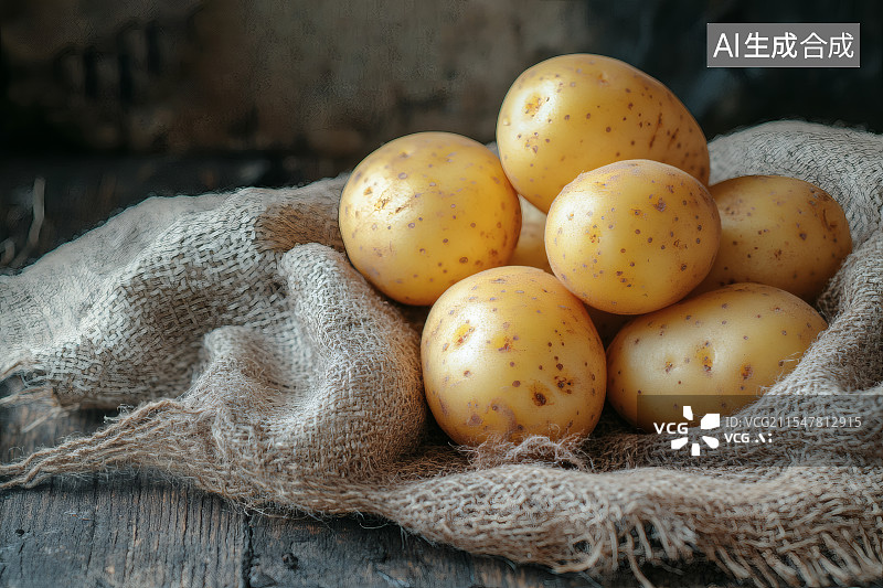【AI数字艺术】新鲜采摘的土豆图片素材