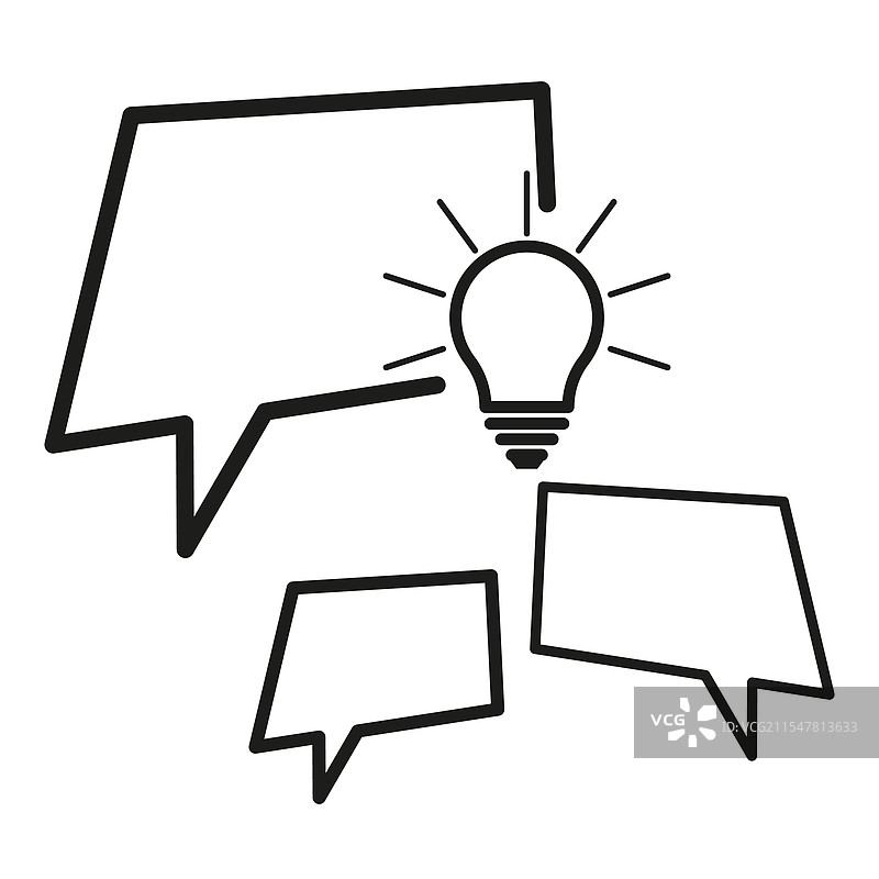 讨论符号的对话气泡图标创意图片素材