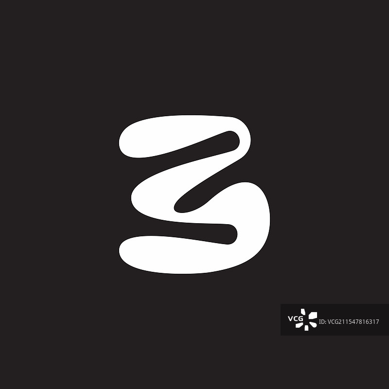 数字3液体动态标志图片素材