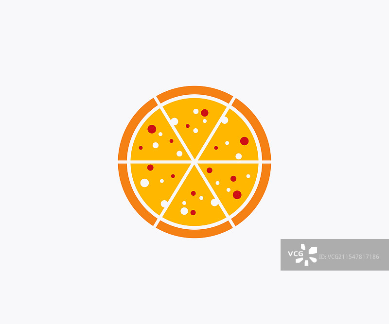 白色背景上的比萨快餐图标图片素材