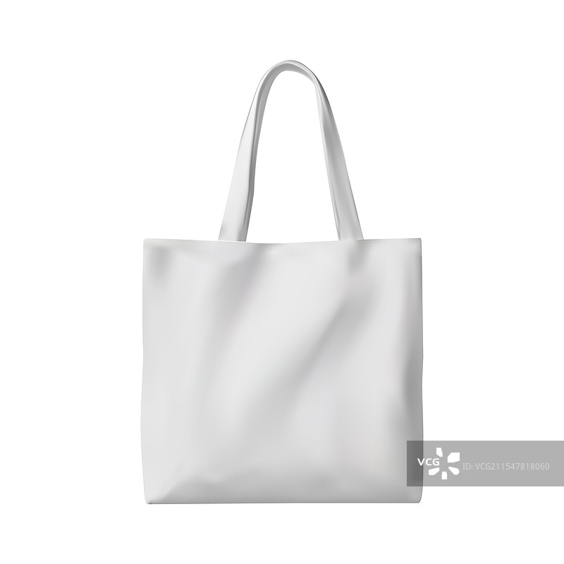 极简白色环保手提袋样机图片素材