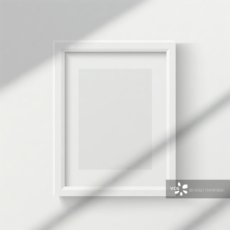 现代简约风格的白色框架图片素材