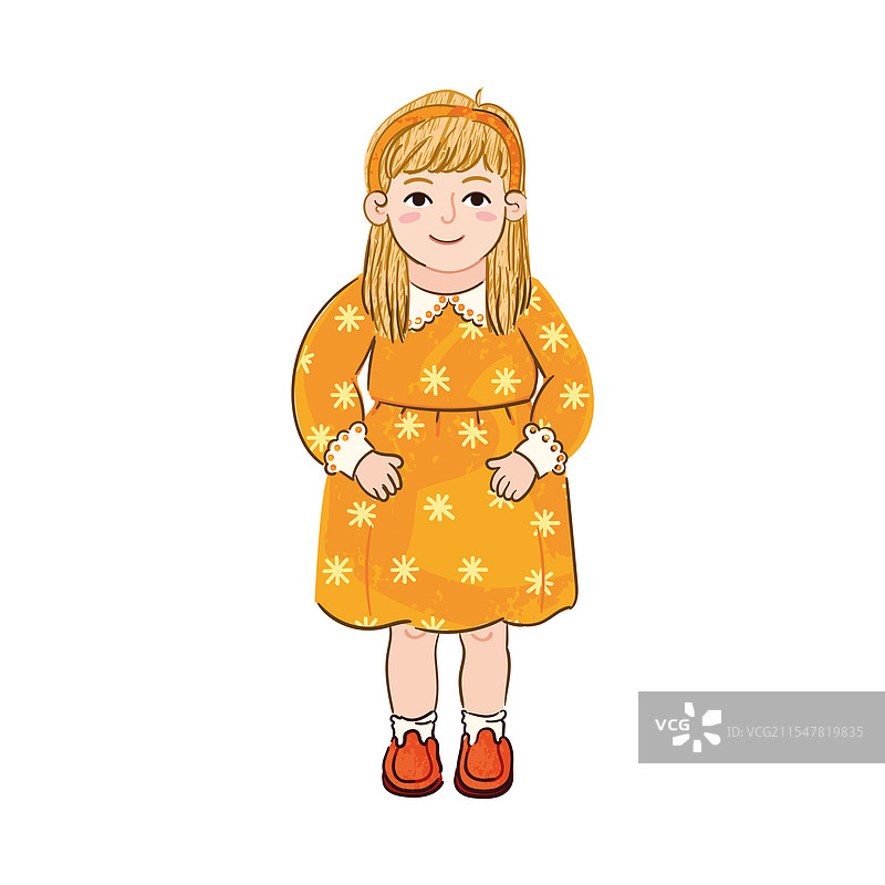 小女孩五彩缤纷图片素材