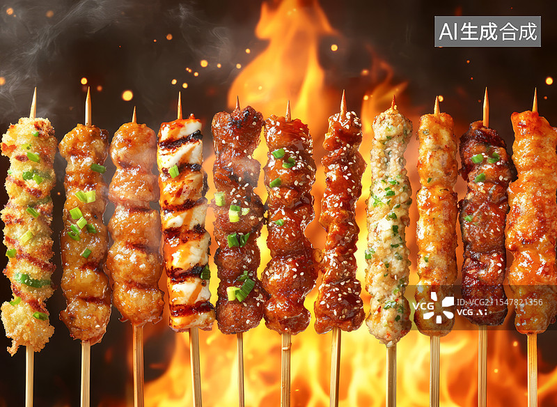 【AI数字艺术】烤肉图片素材