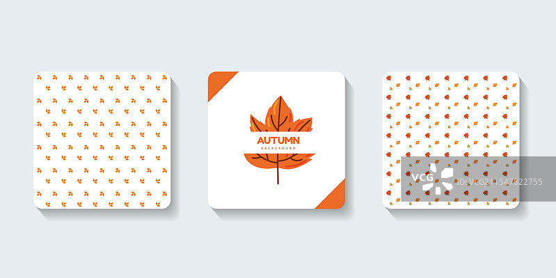 棕色秋季背景模板集合图片素材