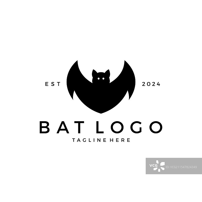 飞翔的蝙蝠标志概念，黑色蝙蝠图标图片素材