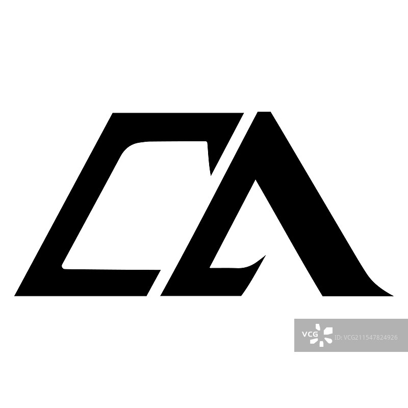 现代三角形CA字母标志创意字母组合图片素材