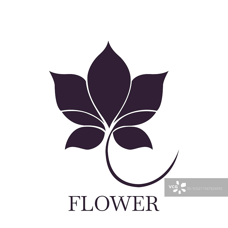 极简主义黑色花朵图片素材