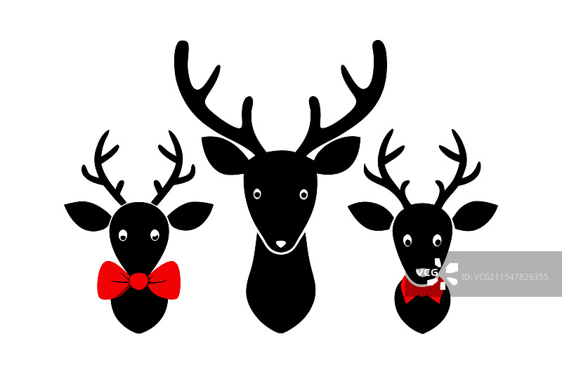 驯鹿家庭图片素材