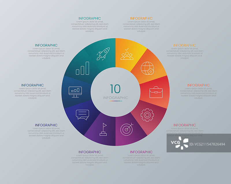 圆形信息图表模板图片素材