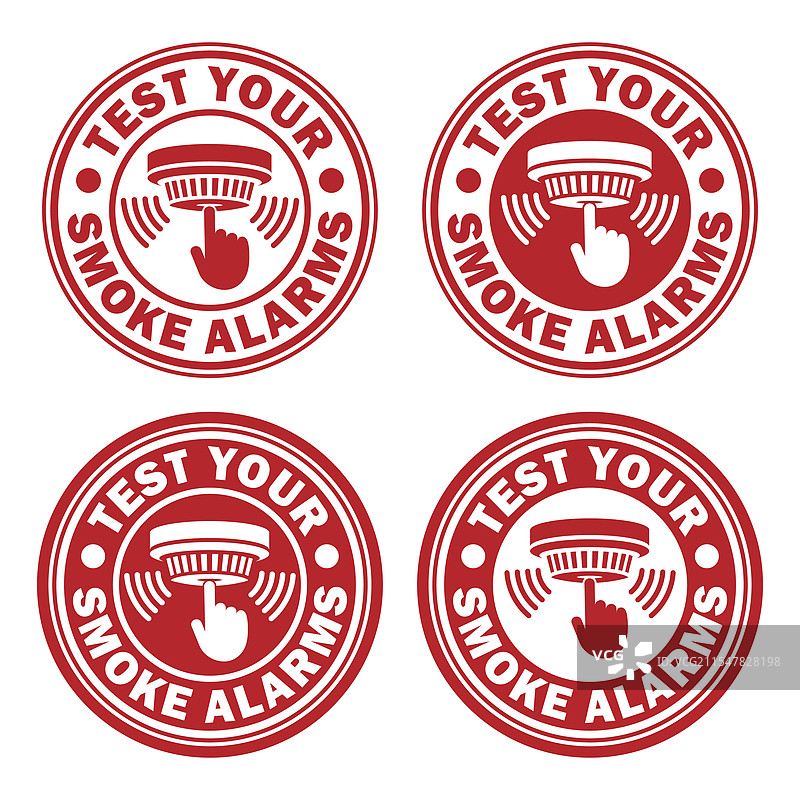 测试烟雾报警器的烟雾探测器图标符号图片素材