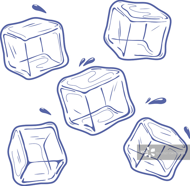 冰块收集 冷饮 冰块 草图图片素材