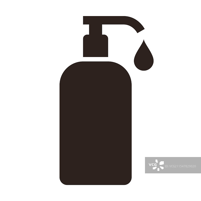 带有滴水图标的液体肥皂瓶图片素材
