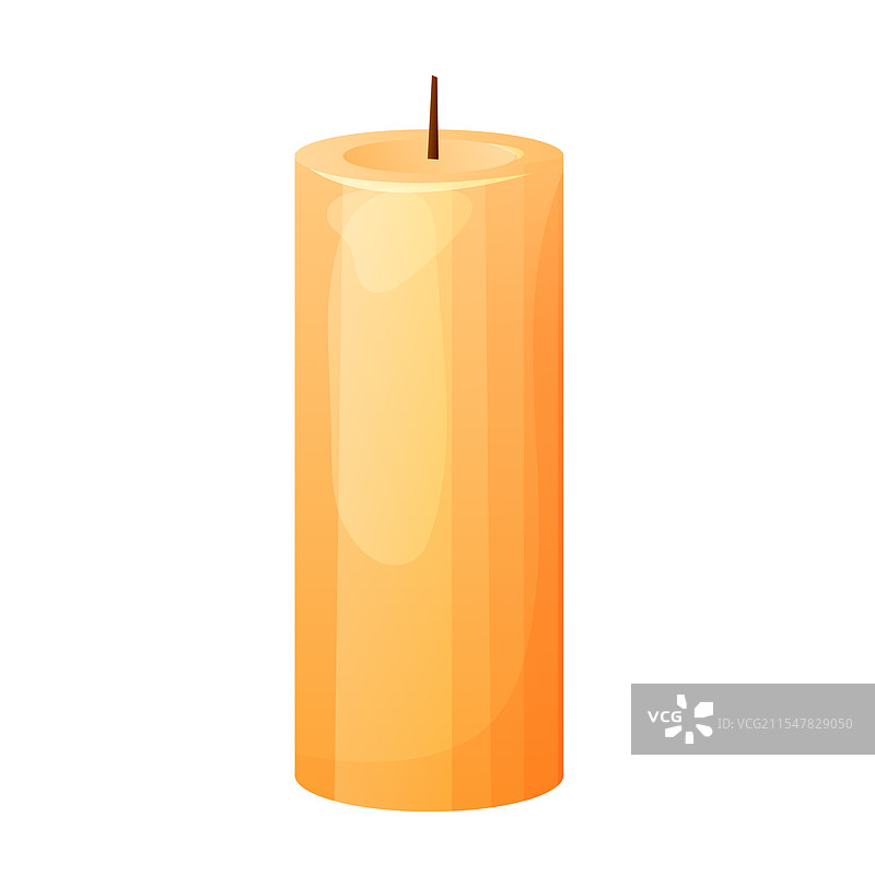 白色背景下的蜡烛与火焰独立展示图片素材