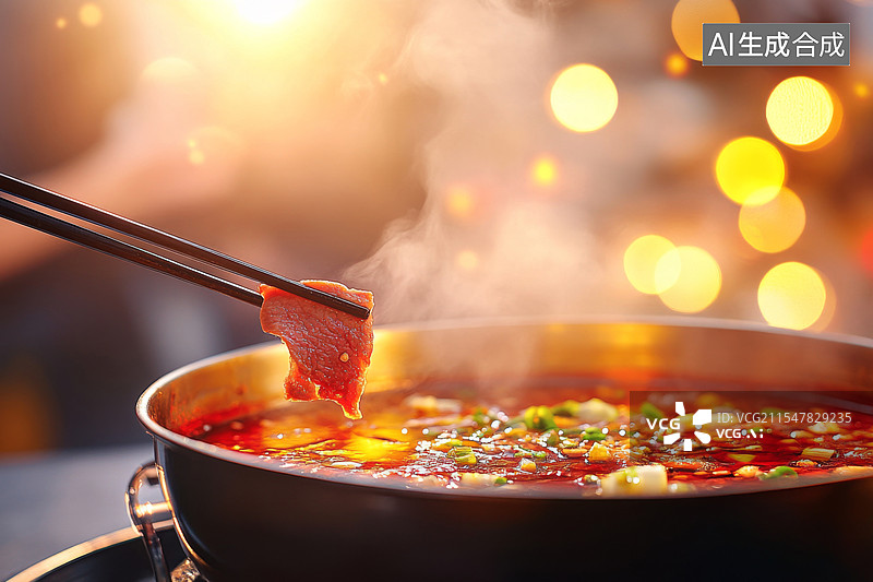 【AI数字艺术】川菜麻辣牛肉水煮肉片特写图片素材