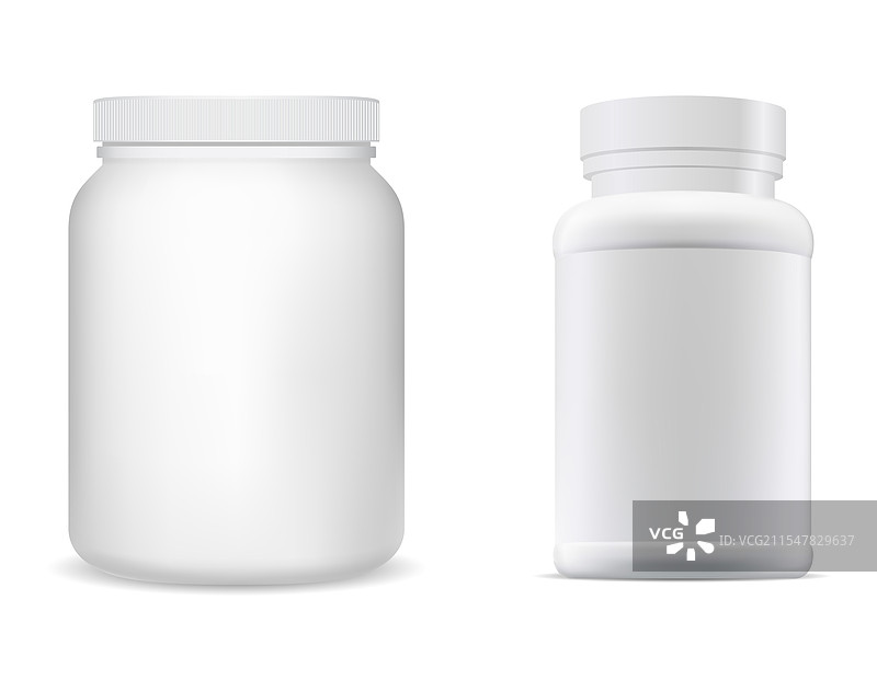白色塑料药瓶补充剂罐图片素材