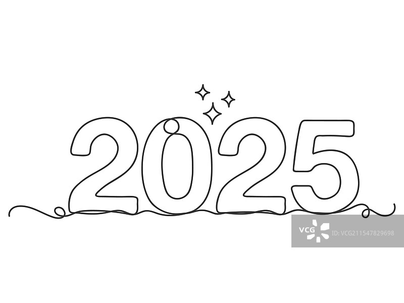 2025年手写连续线条艺术图片素材