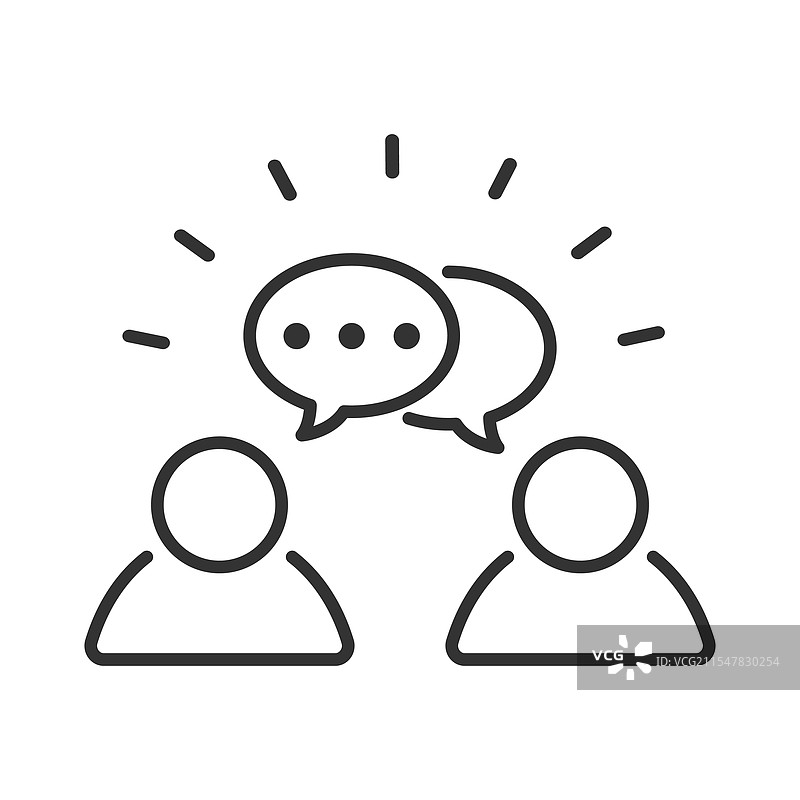 对话人群图标，独立展示图片素材