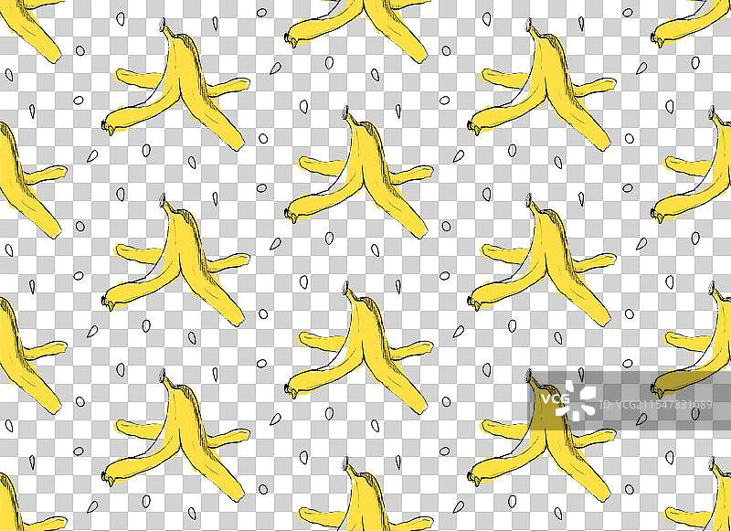 香蕉皮无缝图案图片素材