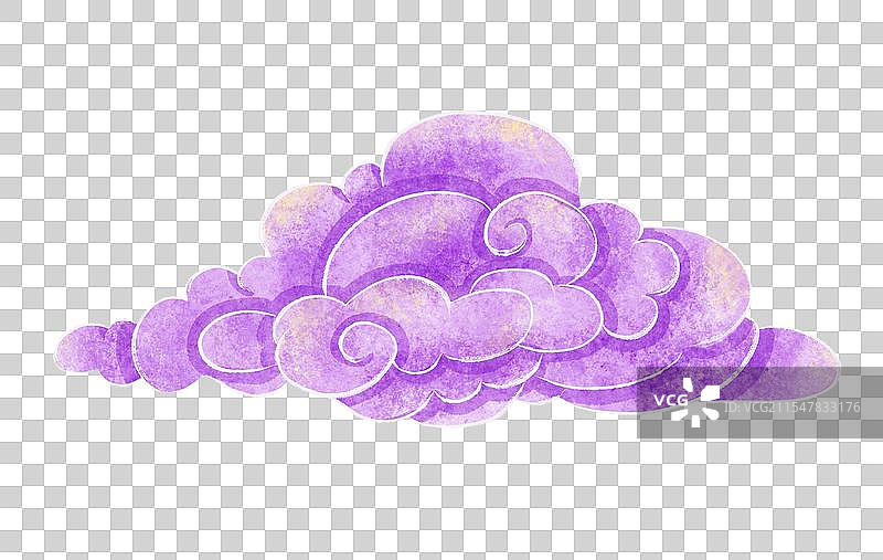 紫色祥云图片素材