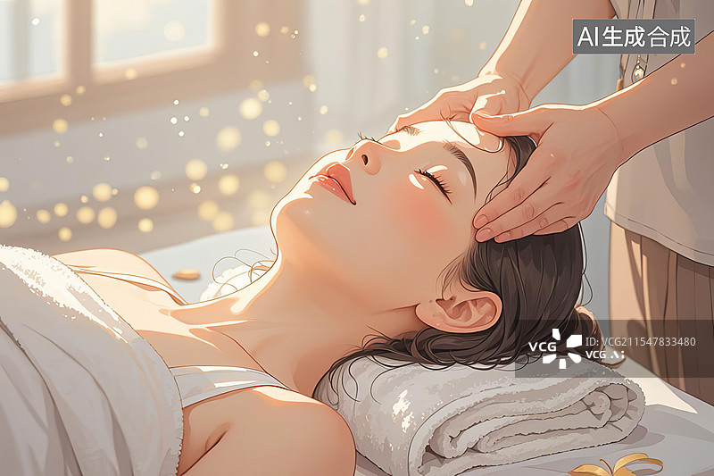 【AI数字艺术】采购产品美容，身体护理，皮肤护理，妇女，稳定，放松，假期，按摩图片素材