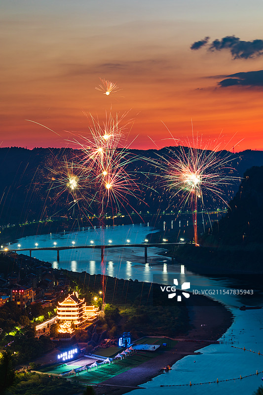 沅江夜色图片素材