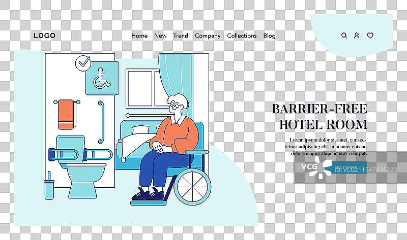 无障碍旅行平面图图片素材