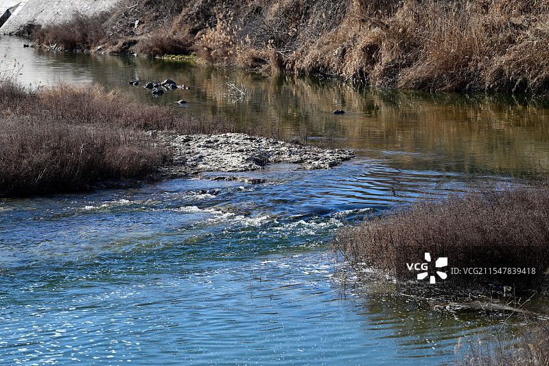 汤河，河南安阳汤阴，2025年1月图片素材