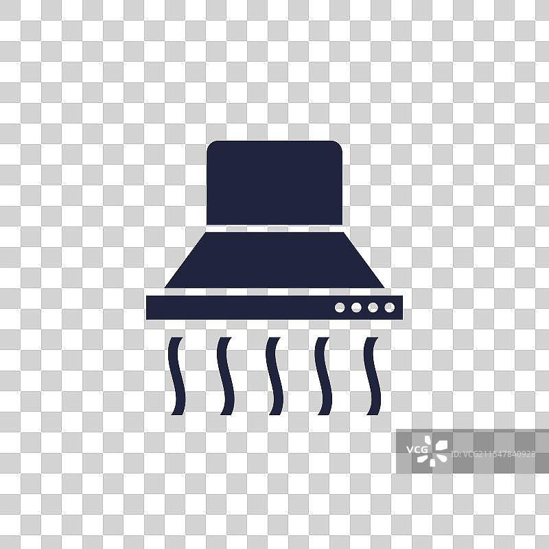 白色背景上的厨房油烟机图标图片素材