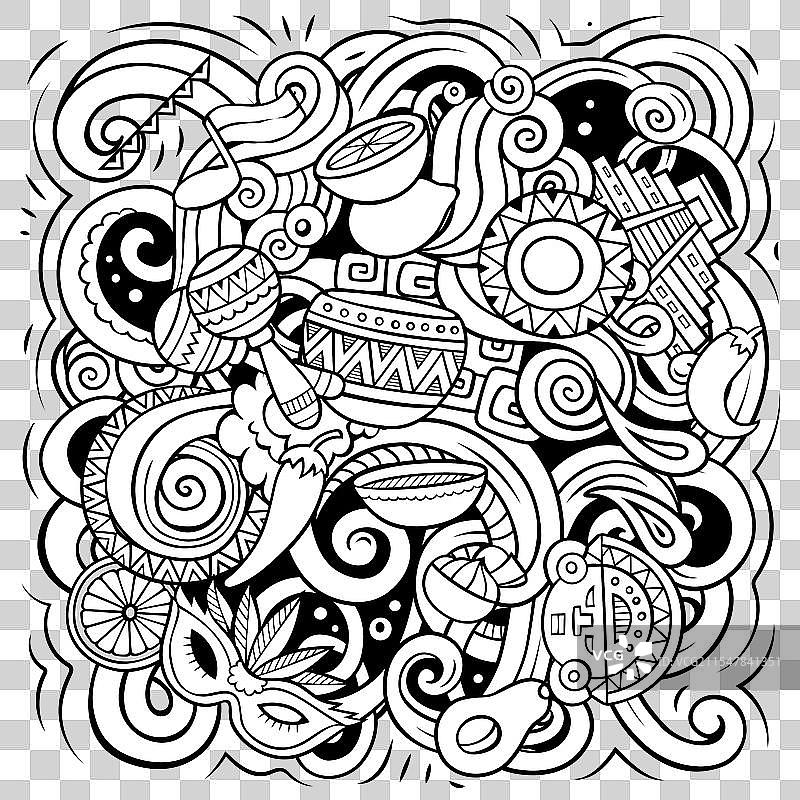 拉丁美洲卡通图片素材