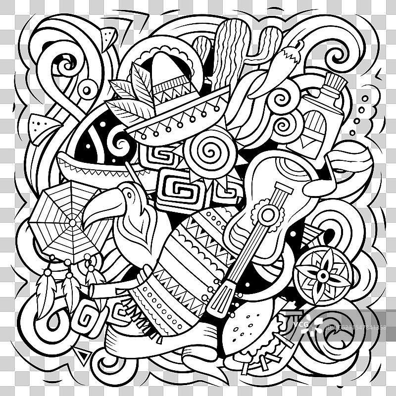 拉丁美洲卡通图片素材