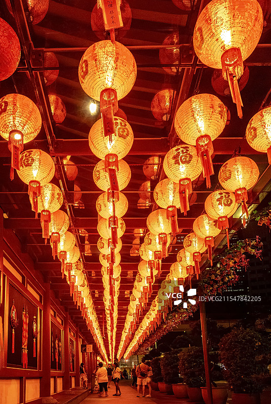 佛牙寺新年灯饰图片素材