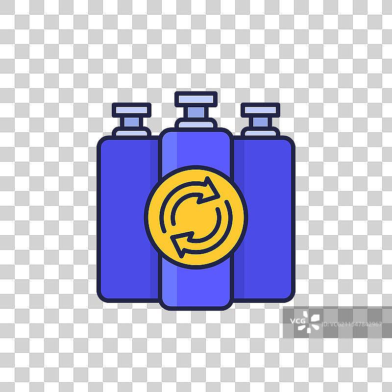 加油站油箱图标，带轮廓设计图片素材