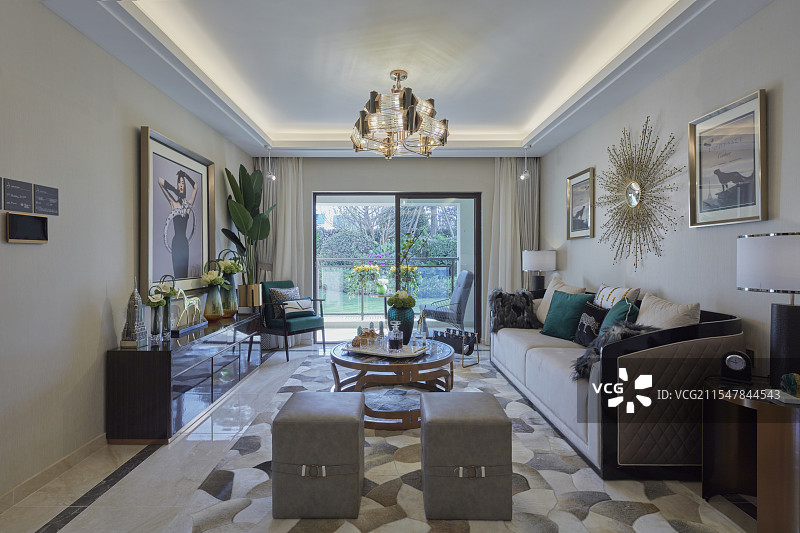 现代住宅客厅图片素材