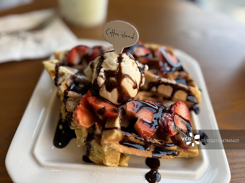 甜品华夫饼图片素材