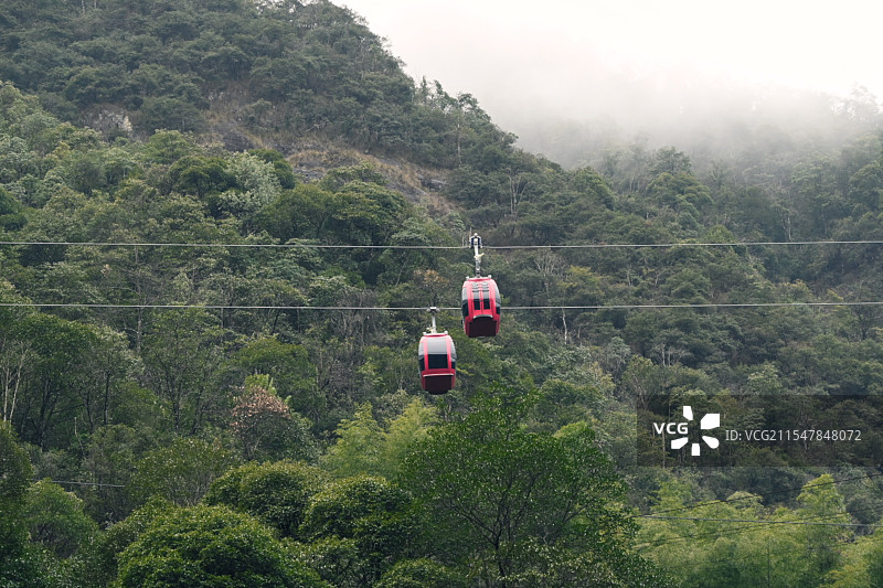 金华武义牛头山国家森林公园索道图片素材