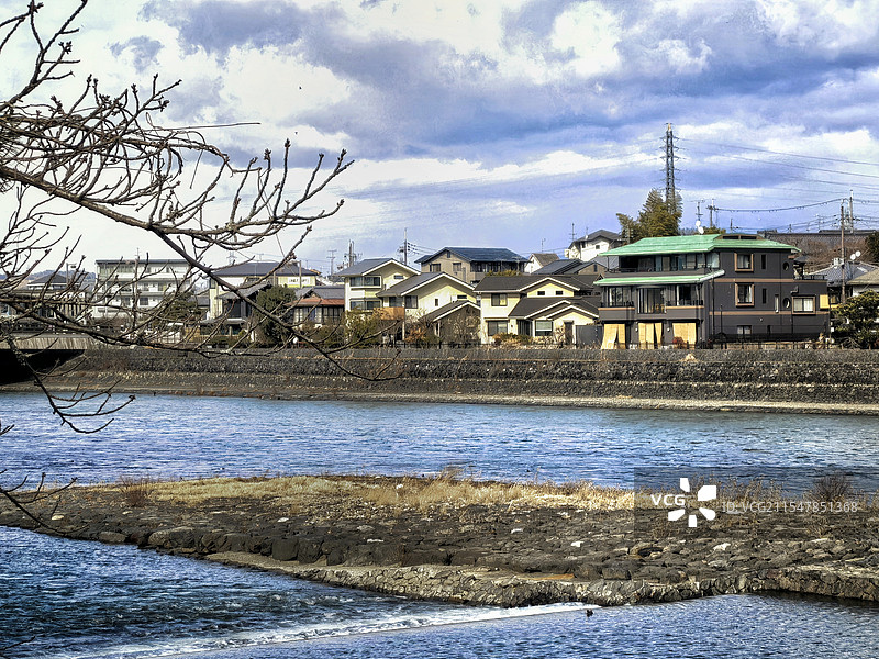 宇治川及建筑图片素材