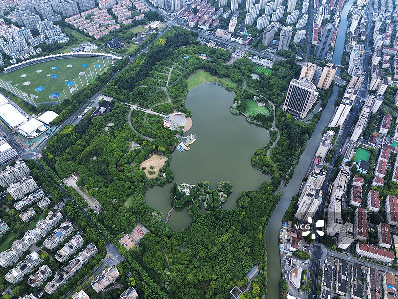 航拍黄兴公园图片素材