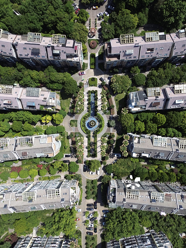航拍住宅小区图片素材