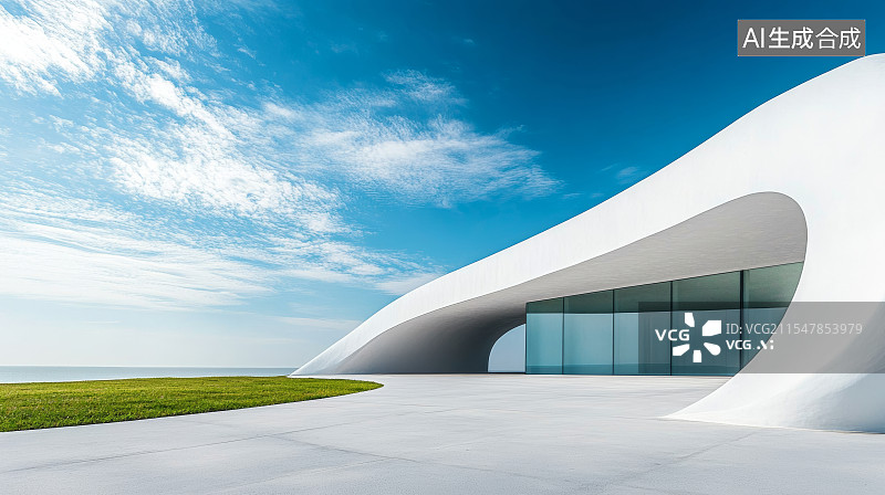 【AI数字艺术】现代城市建筑广场汽车广告背景图片素材