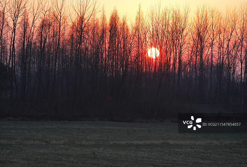 丹阳的黄昏夕阳图片素材