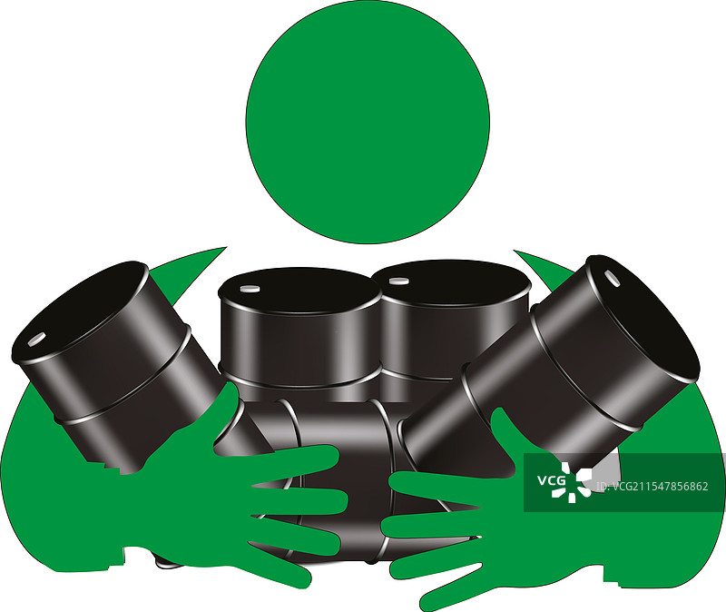 绿色能源公司保护石油桶图片素材