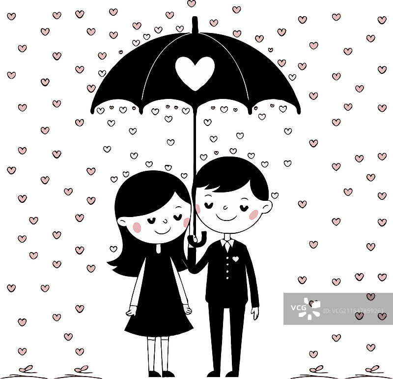 以浪漫情侣为主题的情人节爱情卡片图片素材