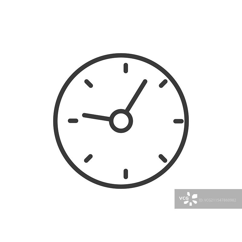 时钟图标，线条设计，时钟时间，手表，闹钟图片素材